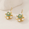 Vintage Turquoise & Pearl Statement Earrings