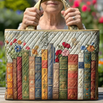 Vintage Library Garden | Handmade Quilted Tote