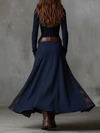 Natasha™ Vintage Plaid Suede Maxi Dress