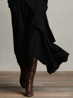 Arielle Vintage Asymmetrical Turtleneck Dress
