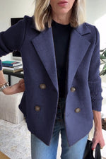 Camryn™ Elegant Knit-Sleeve Blazer