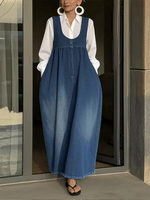 Irene | Loose Denim Vest Dress
