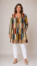 Lydia | Long Blouse with V-Neck