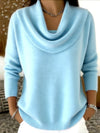 Marie Elegant Cowl Neck Knit Sweater