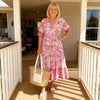 Danna™ Elegant Floral Dress with V-Neck