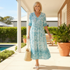 Danna™ Elegant Floral Dress with V-Neck