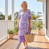 Danna™ Elegant Floral Dress with V-Neck