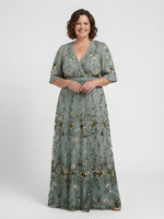 Amber | Floral V-Neck Maxi Dress
