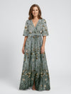 Amber | Floral V-Neck Maxi Dress