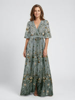 Amber | Floral V-Neck Maxi Dress