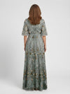 Amber | Floral V-Neck Maxi Dress