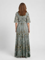 Amber | Floral V-Neck Maxi Dress