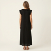 Amina™ Ruffle V-Neck Linen Maxi Dress