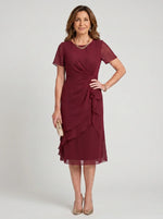 Blake™ Elegant Chiffon Draped Dress