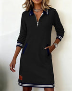 Saylor™ Zip Collar Sweatshirt Dress
