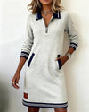 Saylor™ Zip Collar Sweatshirt Dress