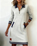 Saylor™ Zip Collar Sweatshirt Dress