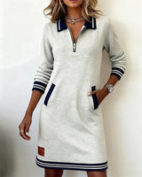 Saylor™ Zip Collar Sweatshirt Dress