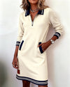 Saylor™ Zip Collar Sweatshirt Dress