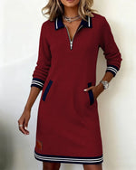 Saylor™ Zip Collar Sweatshirt Dress