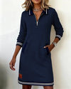 Saylor™ Zip Collar Sweatshirt Dress