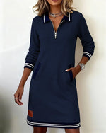 Saylor™ Zip Collar Sweatshirt Dress