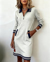 Saylor™ Zip Collar Sweatshirt Dress