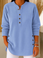 Renata Ribbed Button Detail Tunic