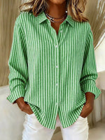 Louise Effortless Striped Knit Cardigan