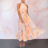 Micah™ Halterneck Watercolour Print Dress