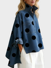 Pollie™ Artistic Polka Dot Denim Top