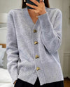 Liorah™ - Elegant Heart Button Cardigan