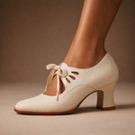 Talia™ Elegant Leather Lace Heels