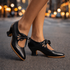 Talia™ Elegant Leather Lace Heels